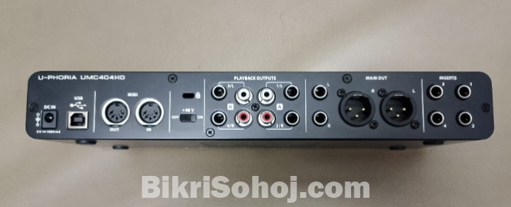 Behringer U-phoria Umc404hd 4 in Out Sound Card